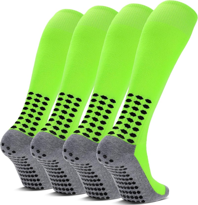 Ultrafun 2/4 Pairs Grip Soccer Socks Non Slip Knee High Compression Soccer Football Socks - Image 1